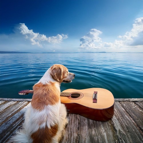 Canine Calm: Relaxing Guitar and Water Melodies